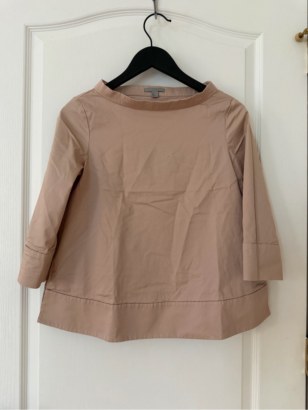 COS Dusty Pink Boxy Cotton-Blend Top